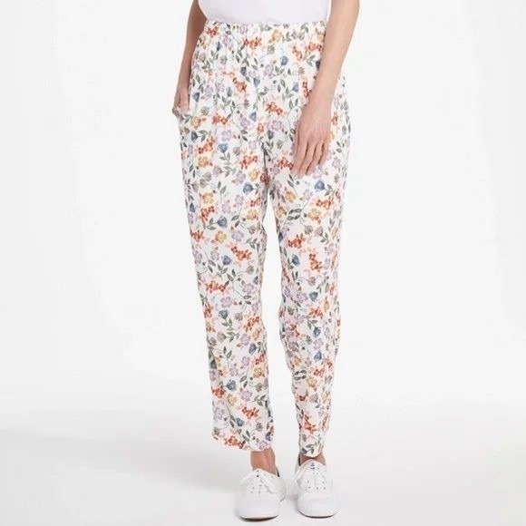 NYDJ Pants - NYDJ Floral Print Pull On Relaxed Cropped Pants XS Women's Casual Summer